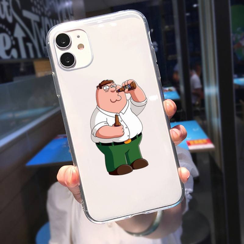 family-guy-cases-peter-griffin-drink-soda-transparent-iphone-classic-case
