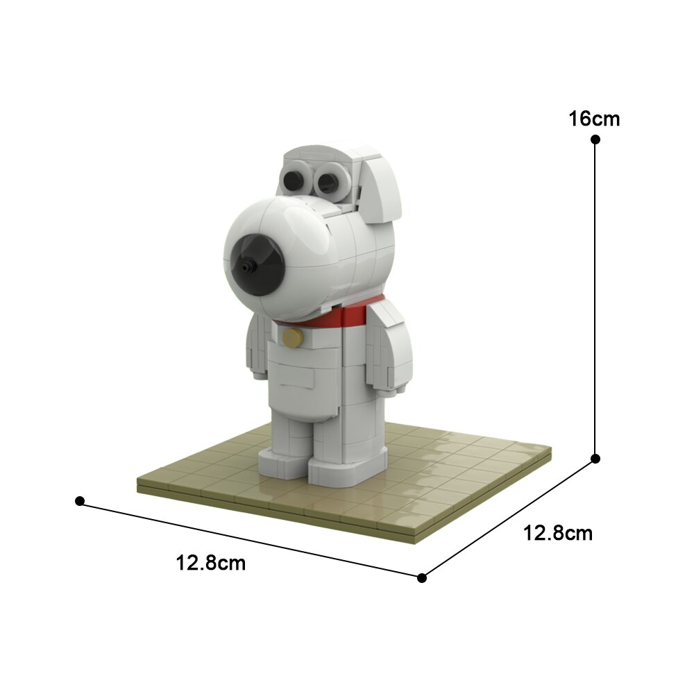 MOC Comic Pets Dog Guys Brain For Funny Family Building Blocks Set Small Model Idea Assemble 1 - Family Guy Shop