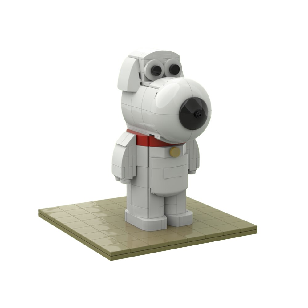 MOC Comic Pets Dog Guys Brain For Funny Family Building Blocks Set Small Model Idea Assemble 4 - Family Guy Shop